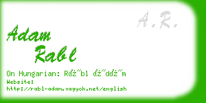 adam rabl business card